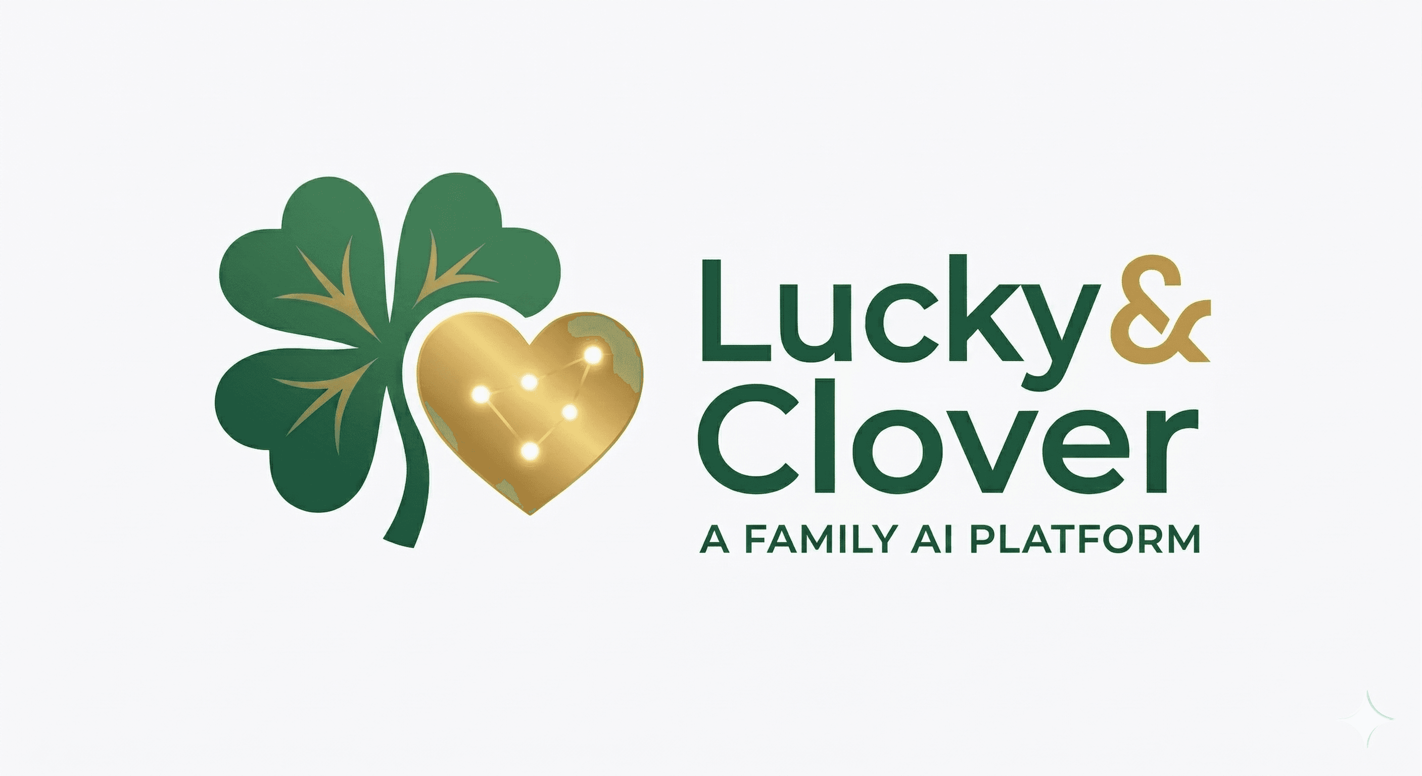 Lucky and Clover brand mark for a family AI platform